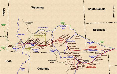 Oregon Trail In Wyoming Map - Amargo Marquita