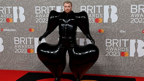 Look of the Week: Sam Smith’s inflatable latex jumpsuit at the Brit ...