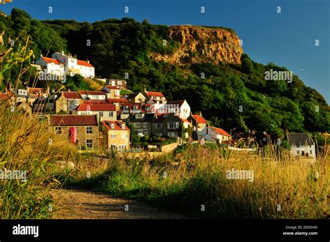 Runswick Bay Cottages Stock Photo - Alamy