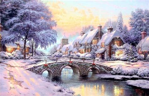 Thomas Kinkade Winter - Winter Fan Art (23436538) - Fanpop