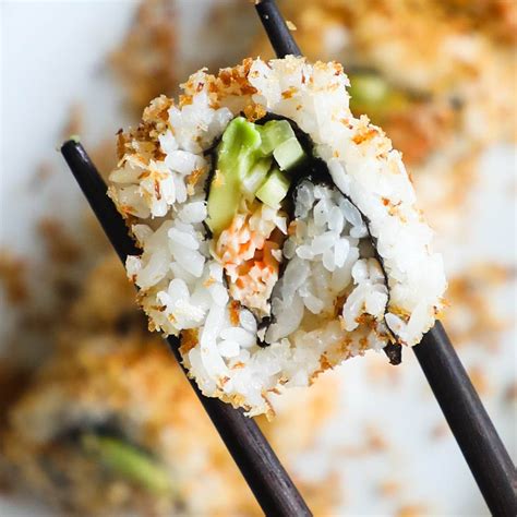 Crunchy Spicy California Sushi Roll • The Heirloom Pantry