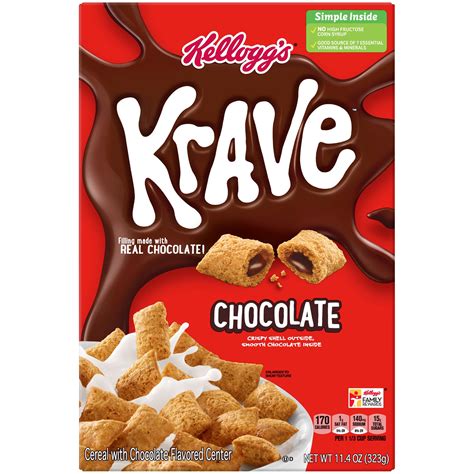 Kellogg's Krave Cereal Chocolate 11.4oz - Walmart.com - Walmart.com