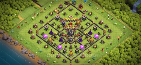 Best Anti 2 Stars Base TH9 with Link, Hybrid 2023 - Town Hall Level 9 ...