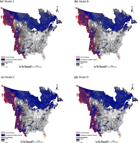 Potential cougar habitat in eastern North America with a ≥ 75% ...