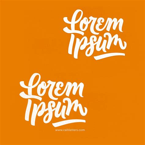 Brush Script Logo Design "Lorem Ipsum": Design of Calligraphy Logos ...