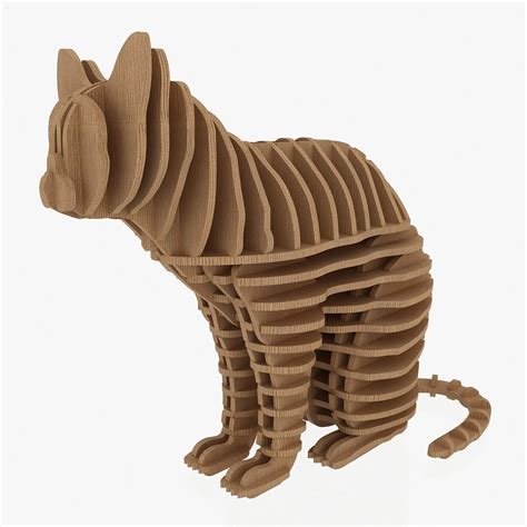 Jigsaw Puzzle Cat 1 Printed Cnc 3D model 3D printable | CGTrader