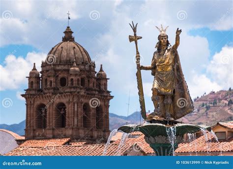 Statue of Pachacuti, Cusco, Peru. Stock Image - Image of inca, peru ...