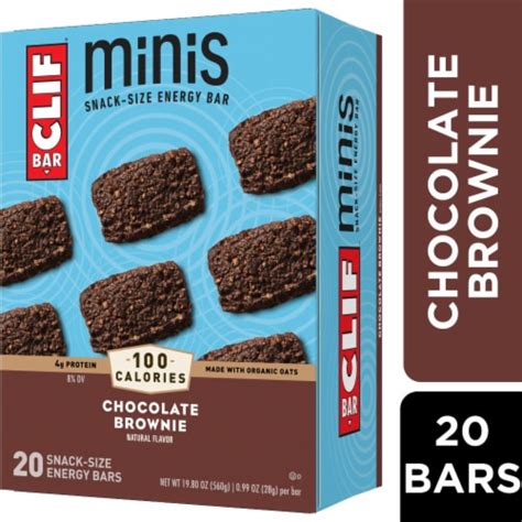 Clif Bar Minis Chocolate Brownie Snack-Size Energy Bars, 20 ct - Harris ...