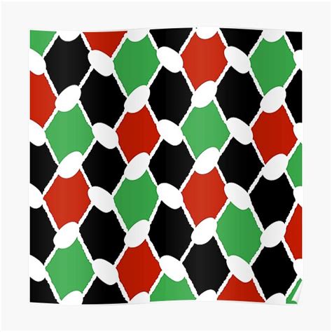 "Keffiyeh in Colors and White" Poster for Sale by muniralawi | Redbubble