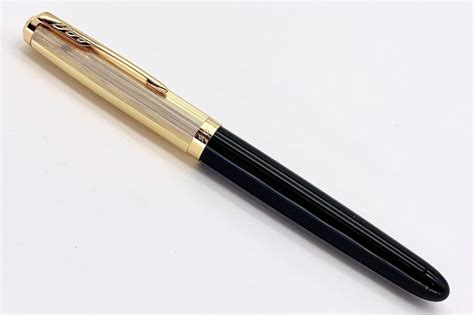 Parker 51 Premium Black Gold Trim Fountain Pen (18K nib)