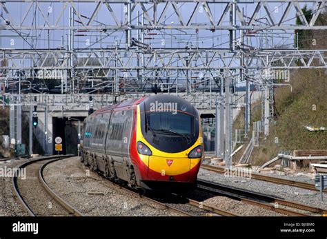 Virgin Pendolino train at Tamworth, Staffordshire, England, UK Stock ...