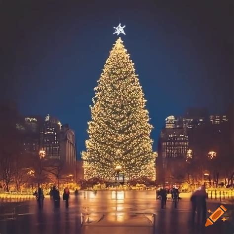 Christmas tree in central park, new york on Craiyon