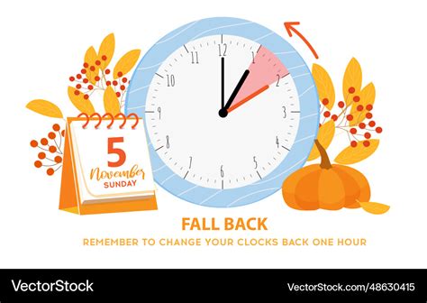 Daylight saving time ends 5 november 2023 banner Vector Image