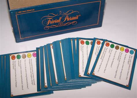 ORIGINAL Trivial Pursuit Cards 50 Pieces Crafts Tags Scrapbooking ...