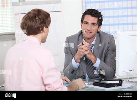 man in job interview Stock Photo - Alamy