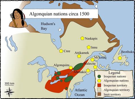 [Noms et emplacements des nations algonquaises vers 1500] © Service ...