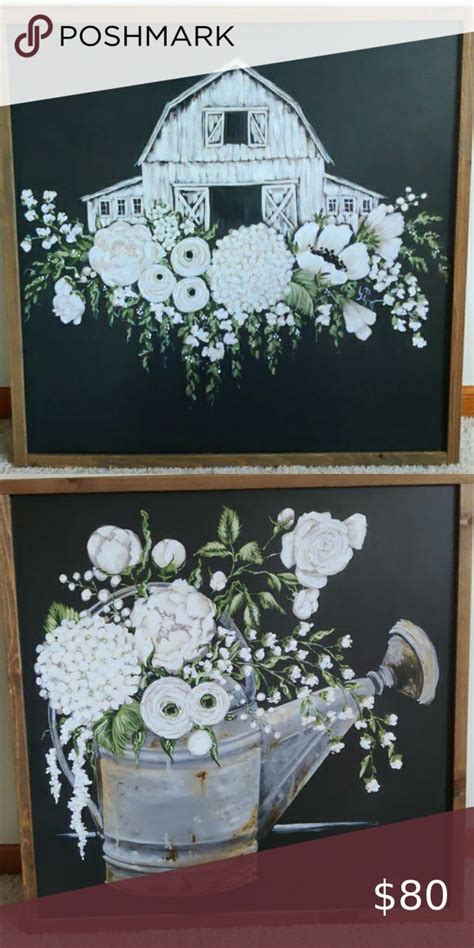 Farmhouse canvas art set of 2 in 2024 | Farmhouse paintings, Farmhouse ...