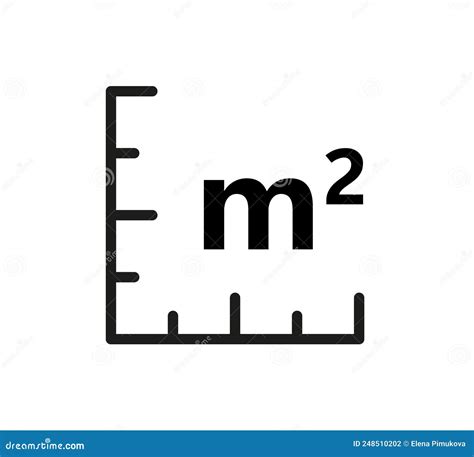 Square Meter Icon. M2 Sign. Flat Area In Square Metres . Measuring Land ...