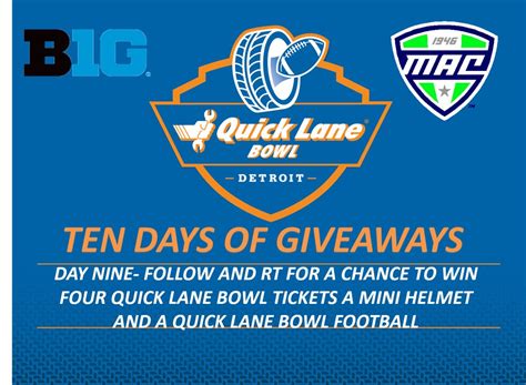 Quick Lane Bowl on Twitter: "Only 2 days left of giveaways😔 RT today ...