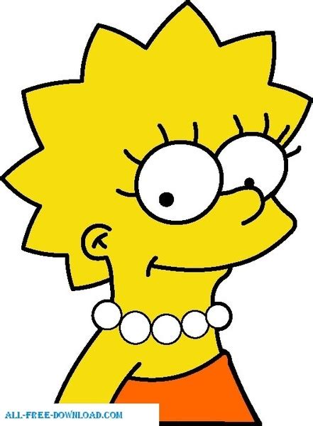 Lisa Simpson 01 The Simpsons Vectors images graphic art designs in ...