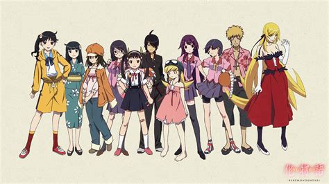 Bakemonogatari Characters Lineup by njoniec on DeviantArt