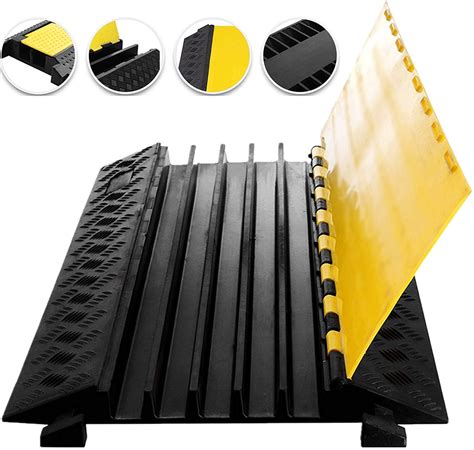 VEVOR 5 Channel Cable Protectors Rubber Cable Ramps Driveway Cable ...