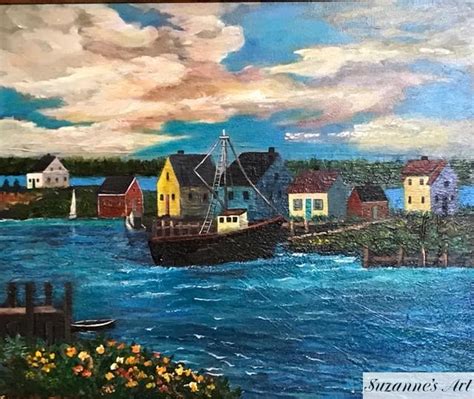 Village by the Sea – Suzanne's Art