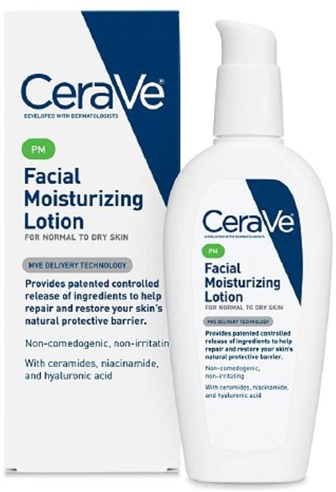 Cerave Facial Moisturizing Lotion, PM, Oil Free Ultra Lightweight Face ...