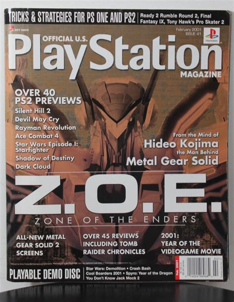 PLAYSTATION MAGAZINE US February 2001 Issue 41 Zone Enders ZOE Hideo ...