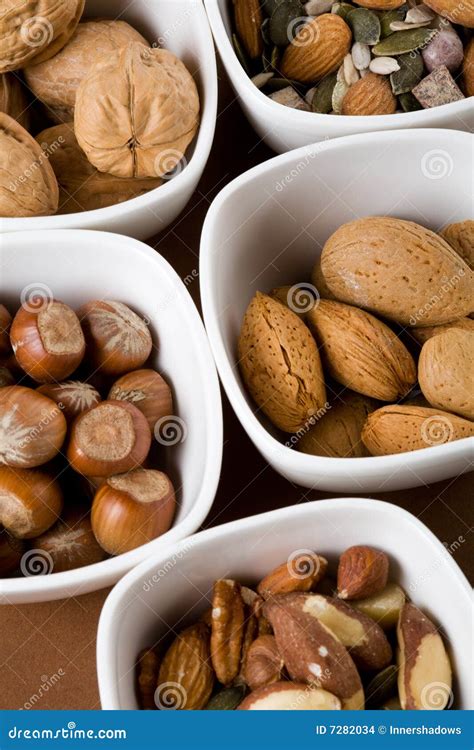 Nuts and seeds stock photo. Image of healthy, mixed, pots - 7282034