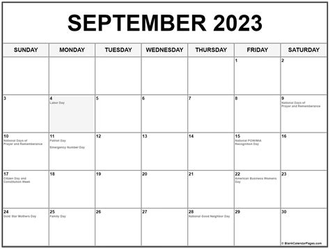 Printable September 2023 Calendar With Holidays - 2023 Printable Calendar