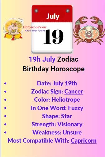 July 19 Zodiac Cancer Traits, Love, Money and Health