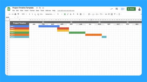 Google sheets project timeline template