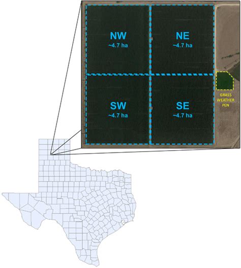 Location, size, and orientation of the weighing lysimeter fields and ...