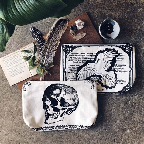 The Raven Make Up Pouch for Sale | Stand Up Pouch Bag - Storiarts