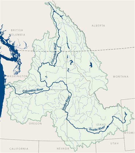 Columbia River Drainage Map