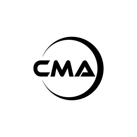 CMA letter logo design in illustration. Vector logo, calligraphy ...