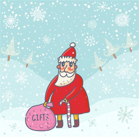 Cute santa claus wallpaper free vector download (11,302 Free vector ...