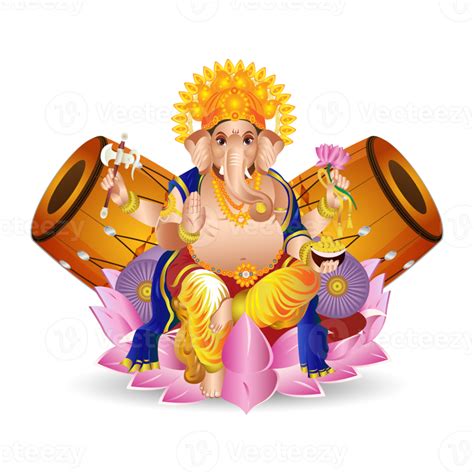 Happy ganesh chaturthi celebration greeting card 11906419 PNG