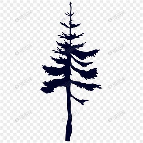 Pine Tree Silhouette, Tree, Material, Pine Tree Silhouette PNG Picture ...