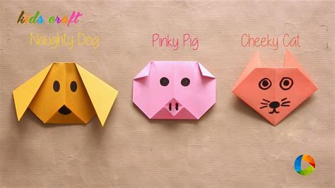 DIY: Origami Animal Faces | Kids Craft - YouTube