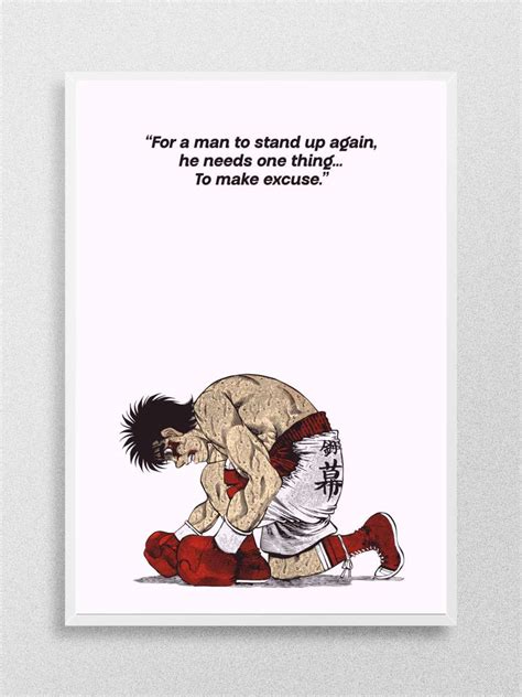 Hajime No Ippo Quotes Anime Poster Çerçevesiz Yüksek Kalite Anime Duvar ...