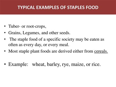 PPT - STAPLE FOOD PowerPoint Presentation, free download - ID:3490491