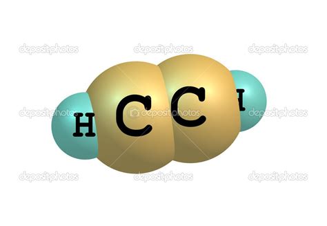 Acetylene molecular structure isolated on white — Stock Photo © olla ...