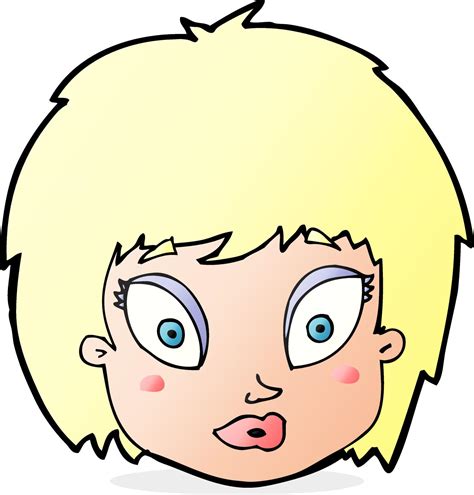 cartoon surprised female face 12281802 Vector Art at Vecteezy