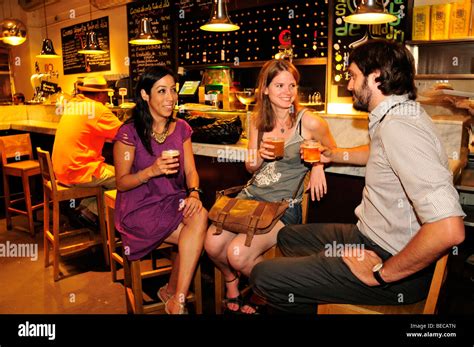 Young guests in a night club on the Gran Via, nightlife, Madrid, Spain ...