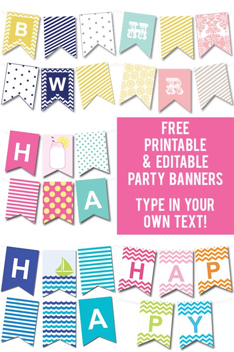 Free Printable Banners Template