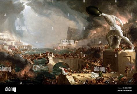 The Course of Empire: Destruction by Thomas Cole (1801-1848), oil on ...