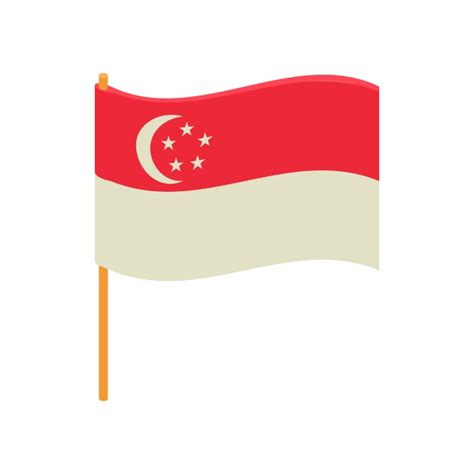 Singapore Flag Clipart PNG Images, Singapore Flag Icon Cartoon Style ...