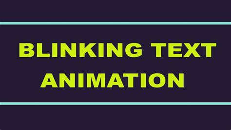 CSS Blinking Text Animation || HTML and CSS - YouTube